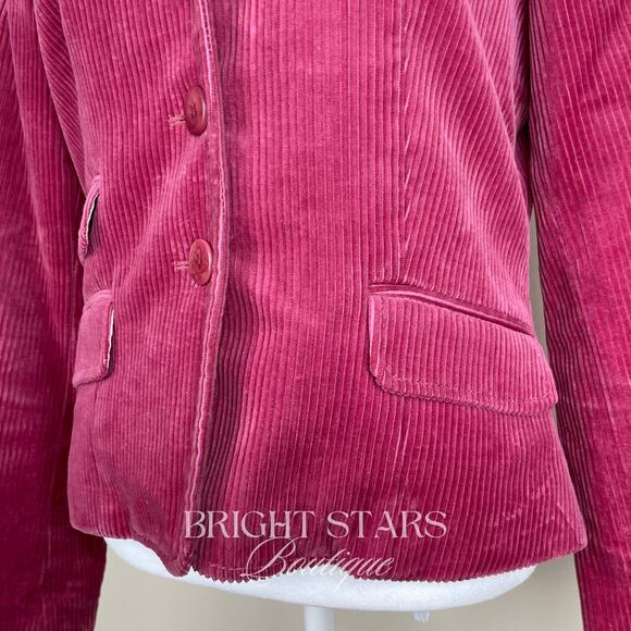 Rare Pink Corduroy Blazer Jacket ASO Lorelai Gilmore Girls Bright Colorful - Picture 11 of 16
